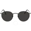 RAY BAN RAY BAN ROUND METAL ANTIQUED DARK GREYUNISEX SUNGLASSES RB3447 9229B1 50