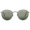 Ray Ban Round Metal Chromance Polarized Green Gradient Round Men's Sunglasses Rb3447 004/g4 50 In Gray