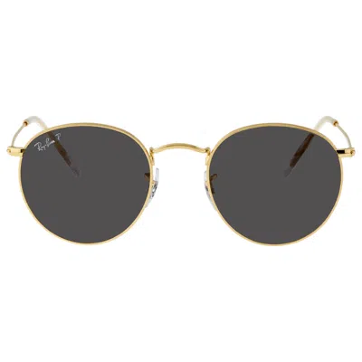 Ray Ban Round Metal Classic Polarized Black Unisex Sunglasses Rb3447 919648 50 In Gold