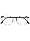 Ray Ban Round Metal Glasses In Black