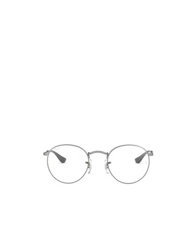 Ray Ban Round Metal Glasses In Gray