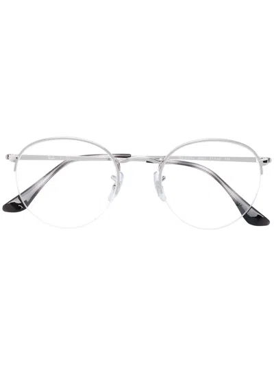 Ray Ban Round Metal Glasses In Silver