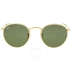 Ray Ban Round Metal Green Classic G-15 Round Unisex Sunglasses Rb3447 001 47 In Green