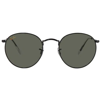 Ray Ban Round Metal Legend Gold Green Classic G-15 Unisex Sunglasses Rb3447 919931 50 In Black