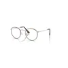 Ray Ban Eyeglasses Unisex Round Metal Optics - Matte Silver Frame Clear Lenses 50-21 In Matt Silber