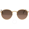 RAY BAN RAY BAN ROUND METAL PINK/BROWN GRADIENT UNISEX SUNGLASSES RB3447 9001A5 50
