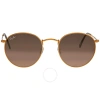 Ray Ban Round Shape Sunglasses In Bronze / Brown / Ink / Pink