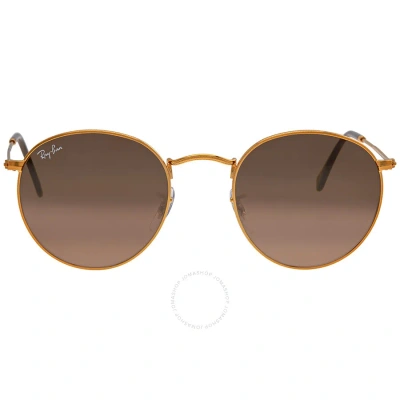 Ray Ban Round Metal Pink/brown Gradient Unisex Sunglasses Rb3447 9001a5 50 In Bronze / Brown / Ink / Pink