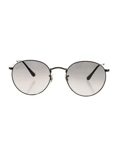 Pre-owned Ray Ban Round Metal Round Sunglasses In Black
