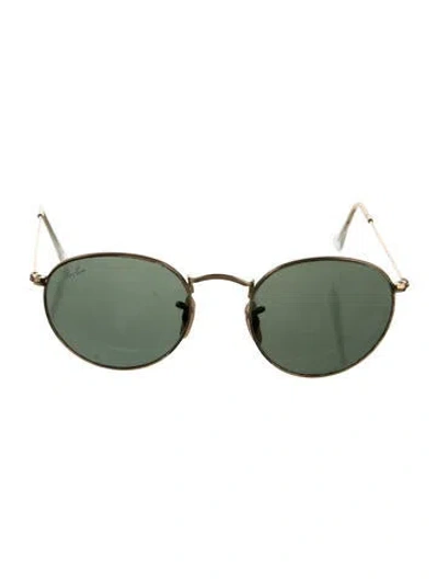 Pre-owned Ray Ban Round Metal Round Sunglasses In Gold