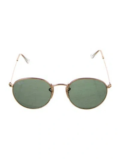 Pre-owned Ray Ban Round Metal Round Sunglasses In Gold