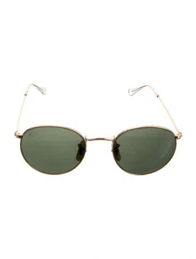 Pre-owned Ray Ban Round Metal Round Sunglasses In Gold