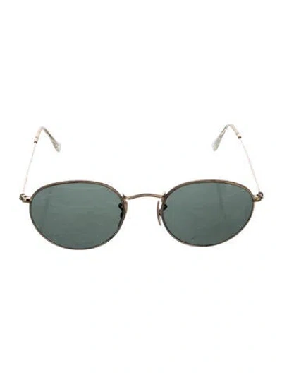 Pre-owned Ray Ban Round Metal Round Sunglasses In Gold