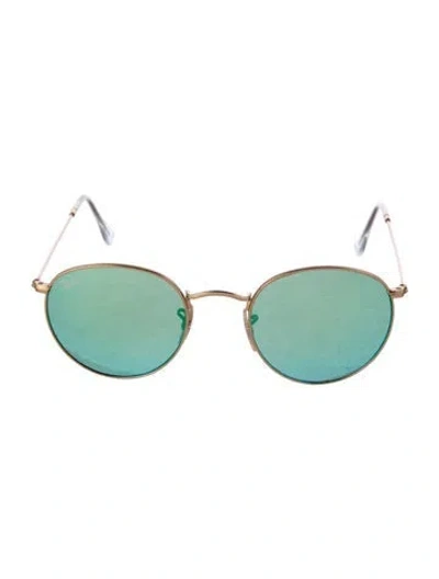 Pre-owned Ray Ban Round Metal Round Sunglasses In Gold