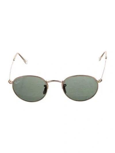 Pre-owned Ray Ban Round Metal Round Sunglasses In Gold