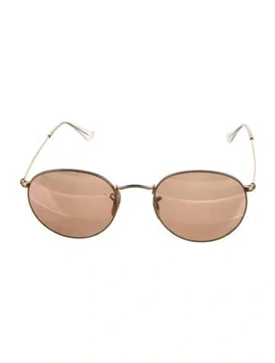 Pre-owned Ray Ban Round Metal Round Sunglasses In Gold