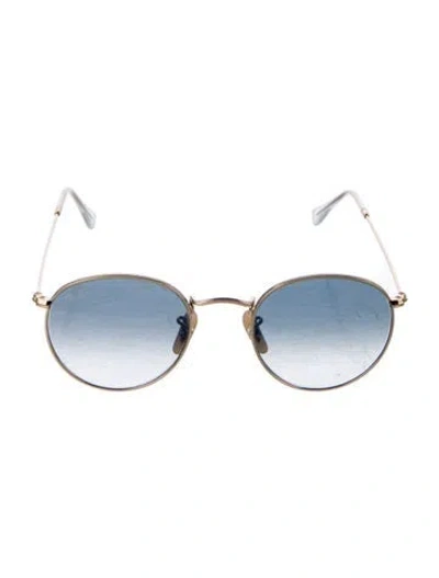 Pre-owned Ray Ban Round Metal Round Sunglasses In Gold