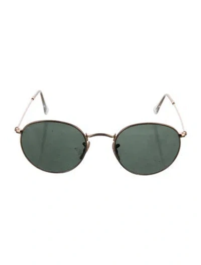 Pre-owned Ray Ban Round Metal Round Sunglasses In Gold