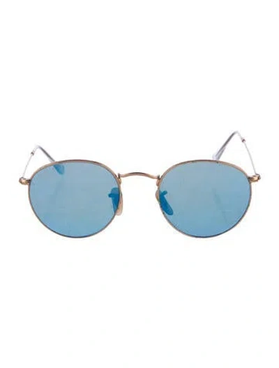 Pre-owned Ray Ban Round Metal Round Sunglasses In Gold
