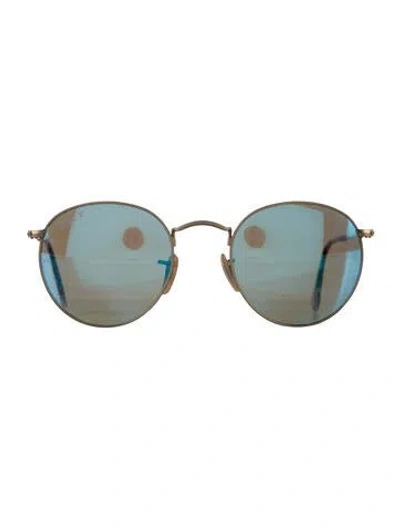 Pre-owned Ray Ban Round Metal Round Sunglasses In Gold
