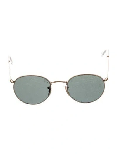 Pre-owned Ray Ban Round Metal Round Sunglasses In Gold