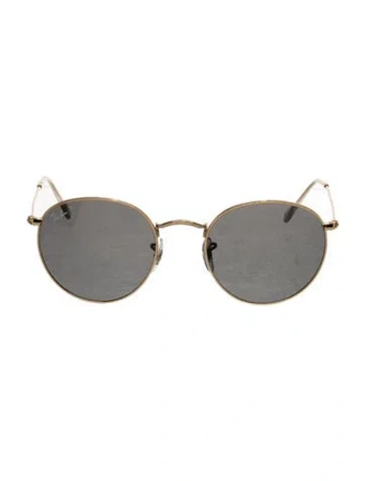 Pre-owned Ray Ban Round Metal Round Sunglasses In Gold