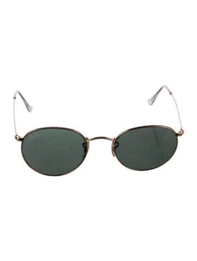 Pre-owned Ray Ban Round Metal Round Sunglasses In Gold