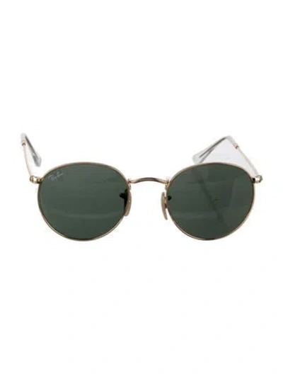 Pre-owned Ray Ban Round Metal Round Sunglasses In Gold