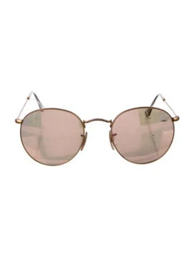 Pre-owned Ray Ban Round Metal Round Sunglasses In Pink