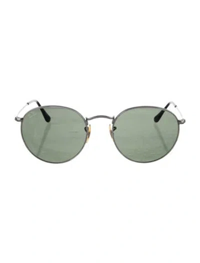 Pre-owned Ray Ban Round Metal Round Sunglasses In Silver