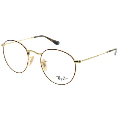 Ray Ban Round Metal Rx 3447v 2945 50mm Unisex Round Eyeglasses 50mm In Gold