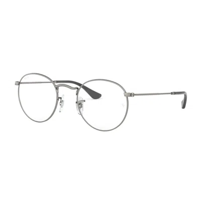 Ray Ban Round Metal Rx 3447v Glasses In Silver