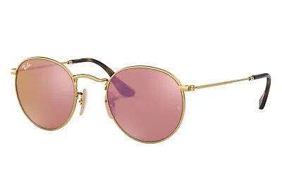 Pre-owned Ray Ban Ray-ban Round Metal Sunglasses, Gold Frame, Copper Flash Lens, 50mm