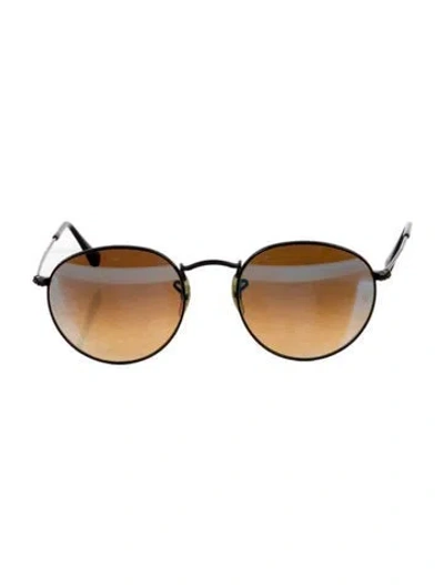 Pre-owned Ray Ban Round Metal Sunglasses Round Sunglasses In Black