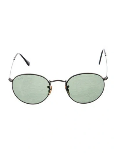 Pre-owned Ray Ban Round Mirrored Round Sunglasses In Gray