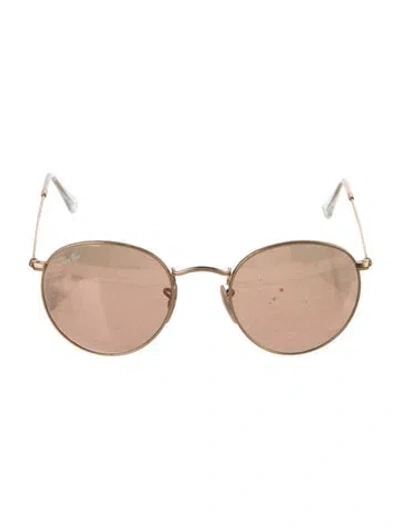 Pre-owned Ray Ban Round Mirrored Sunglasses