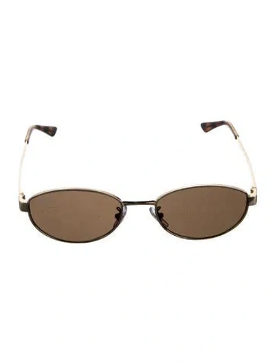 Pre-owned Ray Ban Round Mirrored Sunglasses In Gold