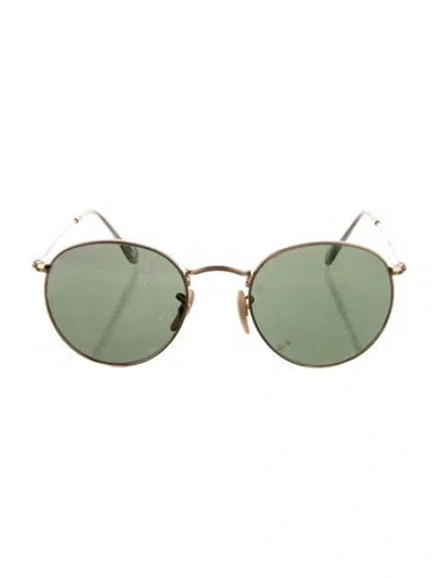 Pre-owned Ray Ban Round Mirrored Sunglasses In Multi