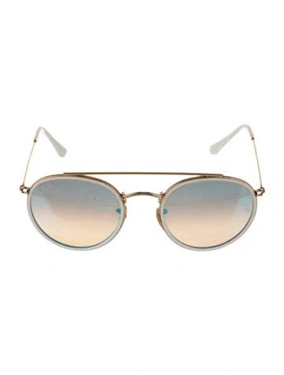 Pre-owned Ray Ban Round Mirrored Sunglasses In Multi