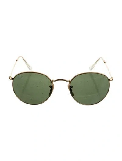Pre-owned Ray Ban Round Mirrored Sunglasses In Transparent