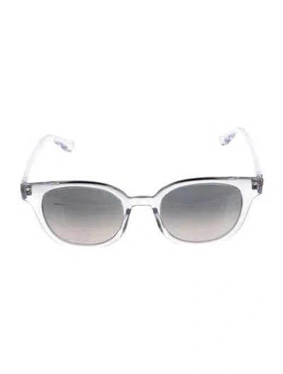 Pre-owned Ray Ban Round Mirrored Sunglasses In Transparent