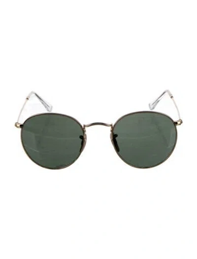 Pre-owned Ray Ban Round Mirrored Sunglasses In Transparent