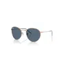 Ray Ban Round Reverse Sonnenbrillen Rotgold Fassung Blau Glas 53-21 In Rotgold