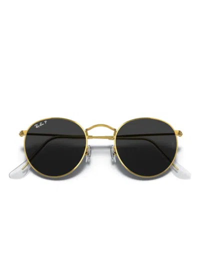 Ray Ban Round Sunglasses In Gold