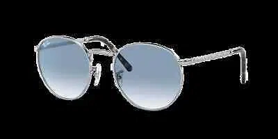 Pre-owned Ray Ban Ray-ban Round Sunglasses, Yeslver Frame, Clear Degreesent Blue Lens, 50mm