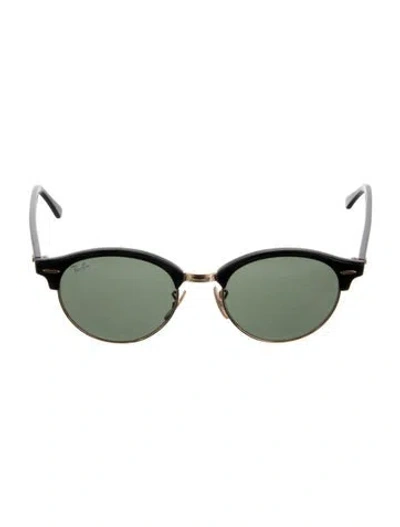 Pre-owned Ray Ban Round Tinted Sunglasses In Black