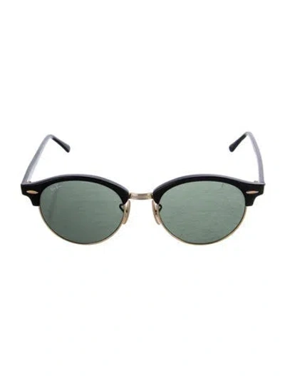 Pre-owned Ray Ban Round Tinted Sunglasses In Black