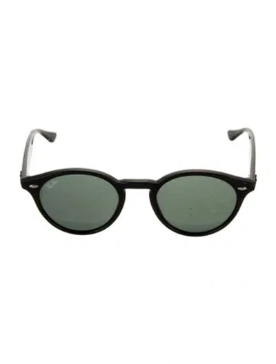 Pre-owned Ray Ban Round Tinted Sunglasses In Black