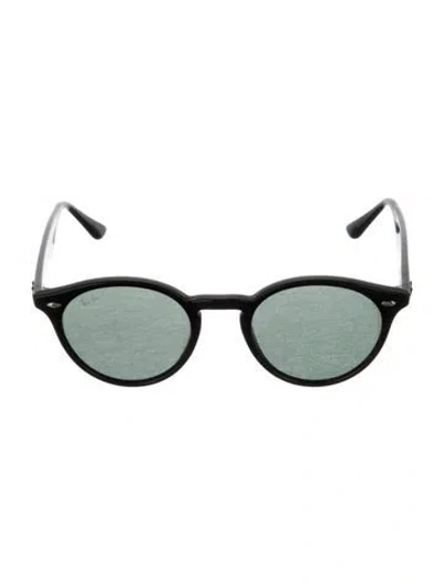 Pre-owned Ray Ban Round Tinted Sunglasses In Black