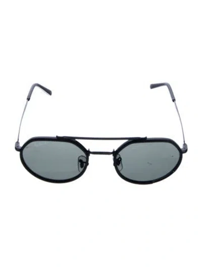 Pre-owned Ray Ban Round Tinted Sunglasses In Black